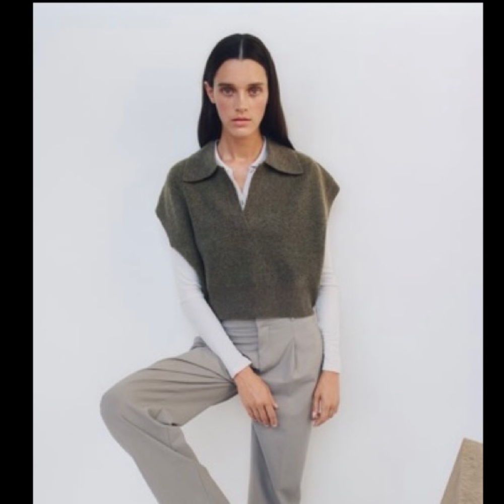 Zara polo knit vest